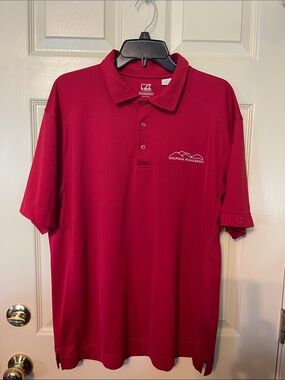 Cutter & Buck Men's Red Polo with Embroidered Logo